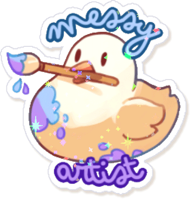 Messy Artist Holographic Sticker