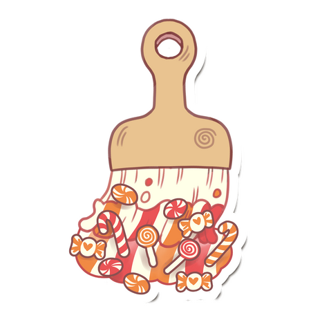Candy Paint Brush Sticker