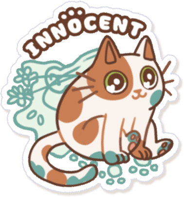 Innocent Cat Sticker