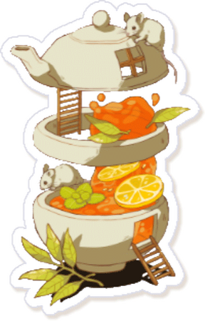 Lemon Mint Tea Sticker