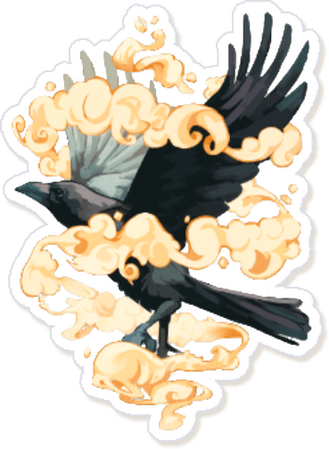 Fly High Crow Sticker