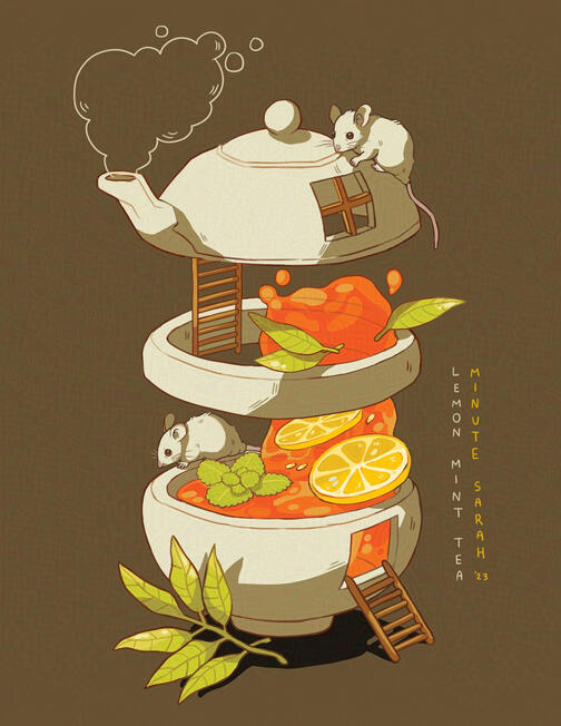 Lemon Mint Tea (A5, A4)