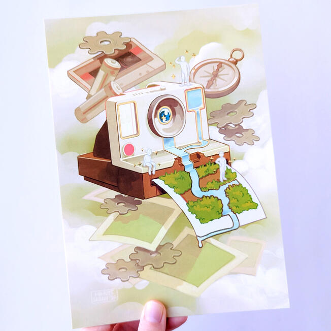 Another World, A5 Gold Foil Print