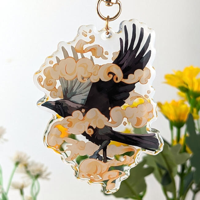 Fly High Crow Charm
