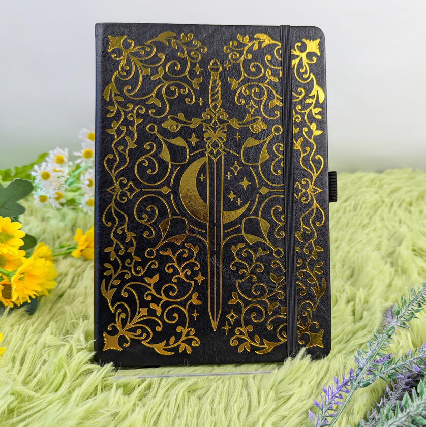 Sword Notebook, A5 Dot Grid, Black